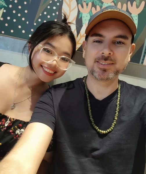 Tony with a pretty asian woman